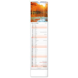 Fotografie k reklamnímu předmětu „NOTIQUE Nástěnný kalendář Krajina 2027, 12 x 48 cm“
