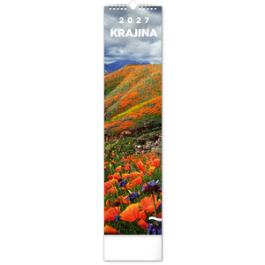 Fotografie reklamního předmětu „NOTIQUE Nástěnný kalendář Krajina 2027, 12 x 48 cm“