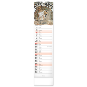 Fotografie k reklamnímu předmětu „NOTIQUE Nástěnný kalendář Alfons Mucha 2027, 12 x 48 cm“