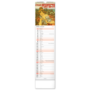 Fotografie k reklamnímu předmětu „NOTIQUE Nástěnný kalendář Alfons Mucha 2027, 12 x 48 cm“