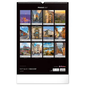 Fotografie k reklamnímu předmětu „NOTIQUE Nástěnný kalendář Praha 2027, 33 x 46 cm“