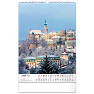 Fotografie k reklamnímu předmětu „NOTIQUE Nástěnný kalendář Hrady a zámky 2027, 33 x 46 cm“
