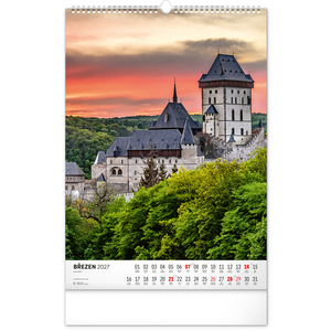 Fotografie k reklamnímu předmětu „NOTIQUE Nástěnný kalendář Hrady a zámky 2027, 33 x 46 cm“