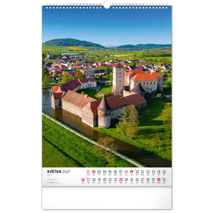 Fotografie k reklamnímu předmětu „NOTIQUE Nástěnný kalendář Hrady a zámky 2027, 33 x 46 cm“