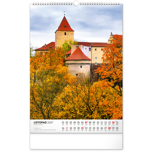 Fotografie k reklamnímu předmětu „NOTIQUE Nástěnný kalendář Hrady a zámky 2027, 33 x 46 cm“