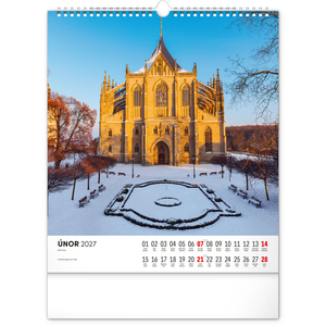 Fotografie k reklamnímu předmětu „NOTIQUE Nástěnný kalendář Česká republika 2027, 30 x 34 cm“