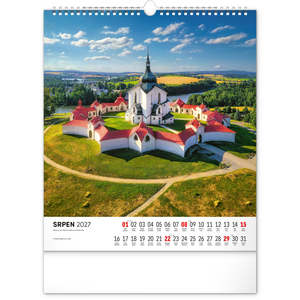 Fotografie k reklamnímu předmětu „NOTIQUE Nástěnný kalendář Česká republika 2027, 30 x 34 cm“