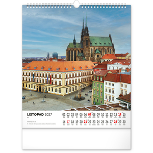 Fotografie k reklamnímu předmětu „NOTIQUE Nástěnný kalendář Česká republika 2027, 30 x 34 cm“