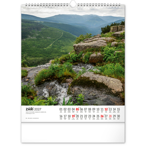 Fotografie k reklamnímu předmětu „NOTIQUE Nástěnný kalendář Krkonoše 2027, 30 x 34 cm“