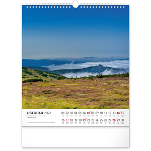 Fotografie k reklamnímu předmětu „NOTIQUE Nástěnný kalendář Krkonoše 2027, 30 x 34 cm“