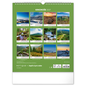 Fotografie k reklamnímu předmětu „NOTIQUE Nástěnný kalendář Krkonoše 2027, 30 x 34 cm“