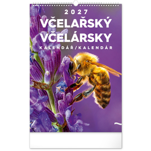 Fotografie reklamního předmětu „NOTIQUE Nástěnný kalendář Včelařský – Včelársky CZ/SK 2027, 33 x 46 cm“