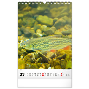 Fotografie k reklamnímu předmětu „NOTIQUE Nástěnný kalendář Rybářský – Rybársky CZ/SK 2027, 33 x 46 cm“