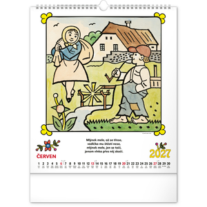 Fotografie k reklamnímu předmětu „NOTIQUE Nástěnný kalendář Josef Lada – Říkadla 2027, 30 x 34 cm“