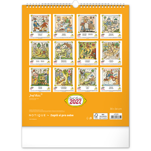 Fotografie k reklamnímu předmětu „NOTIQUE Nástěnný kalendář Josef Lada – Říkadla 2027, 30 x 34 cm“