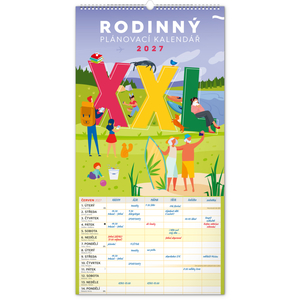 Fotografie reklamního předmětu „NOTIQUE Nástěnný kalendář Rodinný plánovací XXL 2027, 33 x 64 cm“