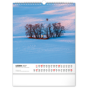 Fotografie k reklamnímu předmětu „NOTIQUE Nástěnný kalendář Toulky moravskou krajinou 2027, 30 x 34 cm“