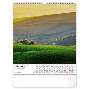 Fotografie k reklamnímu předmětu „NOTIQUE Nástěnný kalendář Toulky moravskou krajinou 2027, 30 x 34 cm“