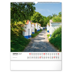 Fotografie k reklamnímu předmětu „NOTIQUE Nástěnný kalendář Toulky moravskou krajinou 2027, 30 x 34 cm“