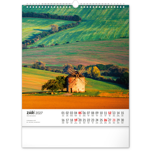 Fotografie k reklamnímu předmětu „NOTIQUE Nástěnný kalendář Toulky moravskou krajinou 2027, 30 x 34 cm“