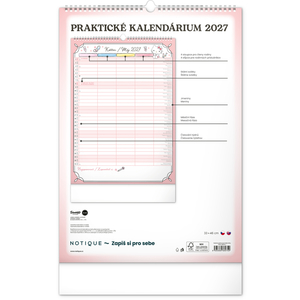 Fotografie k reklamnímu předmětu „NOTIQUE Nástěnný kalendář Rodinný plánovací Hello Kitty XL 2027, 33 x 46 cm“