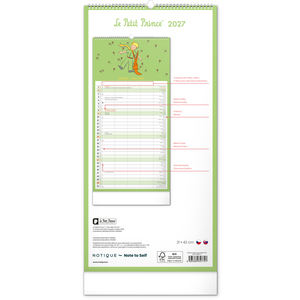 Fotografie k reklamnímu předmětu „NOTIQUE Nástěnný kalendář Rodinný plánovací Malý princ 2027, 21 x 42 cm“