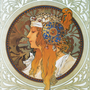 Fotografie k reklamnímu předmětu „NOTIQUE Poznámkový kalendář Alfons Mucha 2026, 30 x 30 cm“
