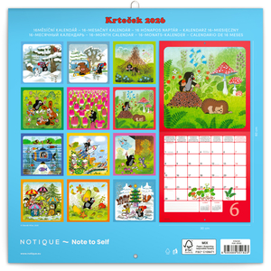 Fotografie k reklamnímu předmětu „NOTIQUE Poznámkový kalendář Krteček 2026, 30 x 30 cm“