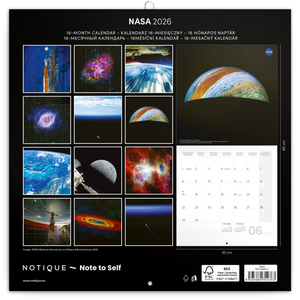 Fotografie k reklamnímu předmětu „NOTIQUE Poznámkový kalendář NASA 2026, 30 x 30 cm“