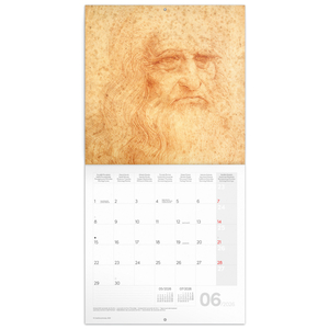 Fotografie k reklamnímu předmětu „NOTIQUE Poznámkový kalendář Leonardo da Vinci 2026, 30 x 30 cm“