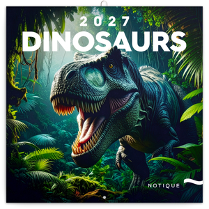 Fotografie reklamního předmětu „NOTIQUE Grid calendar Dinosaurs 2027, 30 x 30 cm“
