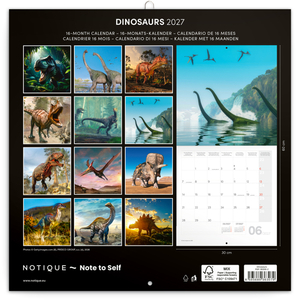 Fotografie k reklamnímu předmětu „NOTIQUE Grid calendar Dinosaurs 2027, 30 x 30 cm“
