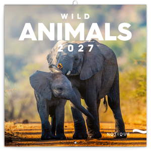 Fotografie reklamního předmětu „NOTIQUE Grid calendar Wild Animals 2027, 30 x 30 cm“