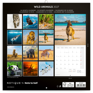 Fotografie k reklamnímu předmětu „NOTIQUE Grid calendar Wild Animals 2027, 30 x 30 cm“