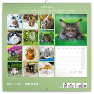 Fotografie k reklamnímu předmětu „NOTIQUE Grid calendar Cats 2027, 30 x 30 cm“