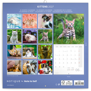 Fotografie k reklamnímu předmětu „NOTIQUE Grid calendar Kittens 2027, 30 x 30 cm“
