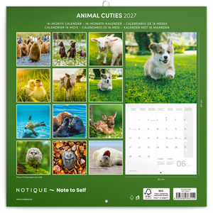 Fotografie k reklamnímu předmětu „NOTIQUE Grid calendar Animal Cuties 2027, 30 x 30 cm“