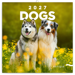 Fotografie reklamního předmětu „NOTIQUE Grid calendar Dogs 2027, 30 x 30 cm“