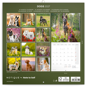 Fotografie k reklamnímu předmětu „NOTIQUE Grid calendar Dogs 2027, 30 x 30 cm“