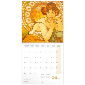 Fotografie k reklamnímu předmětu „NOTIQUE Poznámkový kalendář Alfons Mucha 2027, 30 x 30 cm“