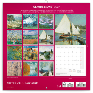 Fotografie k reklamnímu předmětu „NOTIQUE Poznámkový kalendář Claude Monet 2027, 30 x 30 cm“