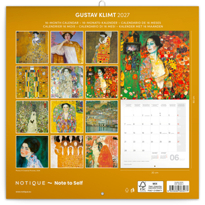 Fotografie k reklamnímu předmětu „NOTIQUE Grid calendar Gustav Klimt 2027, 30 x 30 cm“