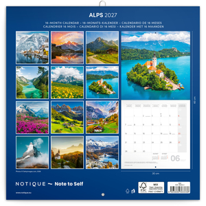 Fotografie k reklamnímu předmětu „NOTIQUE Grid calendar Alps 2027, 30 x 30 cm“