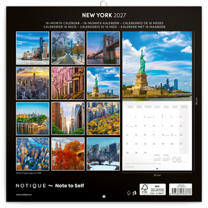 Fotografie k reklamnímu předmětu „NOTIQUE Grid calendar New York 2027, 30 x 30 cm“