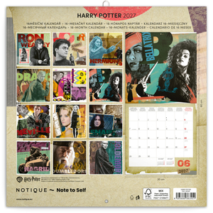 Fotografie k reklamnímu předmětu „NOTIQUE Poznámkový kalendář Harry Potter 2027, 30 x 30 cm“