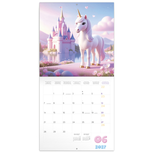 Fotografie k reklamnímu předmětu „NOTIQUE Grid calendar Happy Unicorns 2027, 30 x 30 cm“