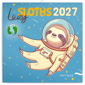 Fotografie reklamního předmětu „NOTIQUE Grid calendar Lazy Sloths 2027, 30 x 30 cm“