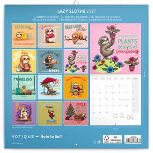 Fotografie k reklamnímu předmětu „NOTIQUE Grid calendar Lazy Sloths 2027, 30 x 30 cm“