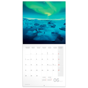 Fotografie k reklamnímu předmětu „NOTIQUE Poznámkový kalendář Polární záře 2027, 30 x 30 cm“