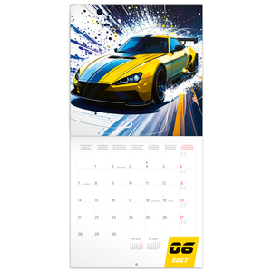 Fotografie k reklamnímu předmětu „NOTIQUE Grid calendar Fast Cars 2027, 30 x 30 cm“
